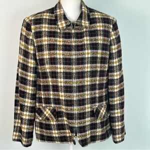 Sag Harbor Vintage Plaid Full-Zipper Jacket